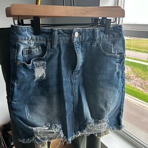 Denim mini skirt